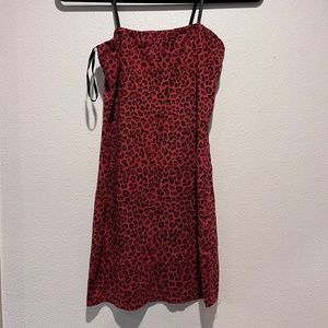 red tight cheetah dress